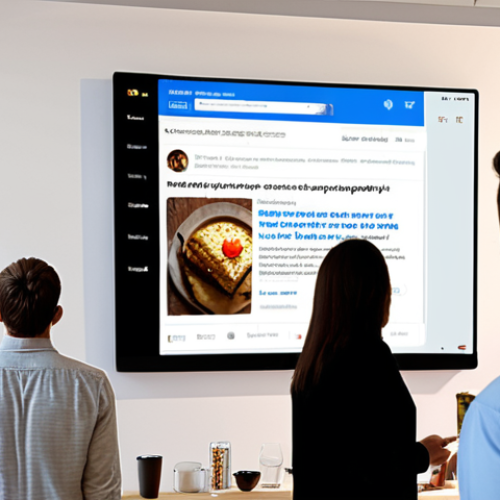 Home 19 **
Crowd of diverse people looking at positive customer reviews on a bright, modern website displayed on a large screen. The atmosphere should be trustworthy and inviting, emphasizing the influence of positive feedback.
**