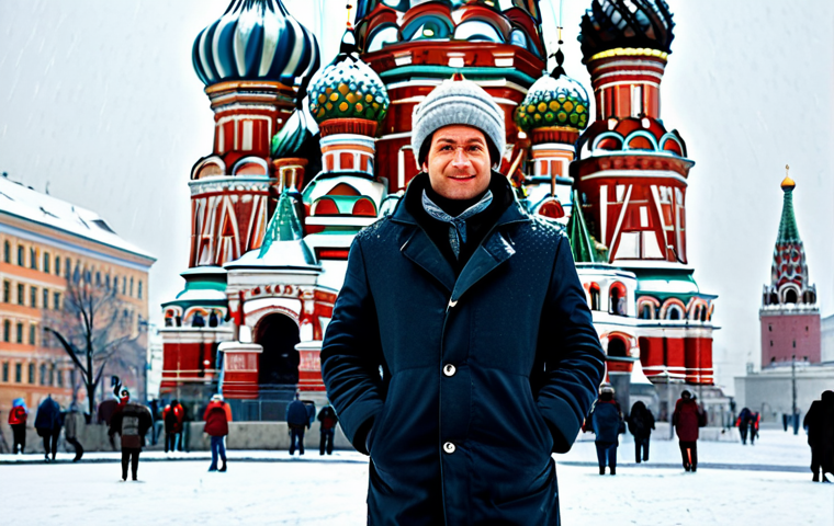 **
"A professional architect, fully clothed in a stylish but modest coat and warm hat, standing in front of the Saint Basil's Cathedral in Moscow during a light snowfall, appropriate attire for a winter day in Russia, safe for work, perfect anatomy, natural proportions, professional architectural photography, high quality, family-friendly."
**